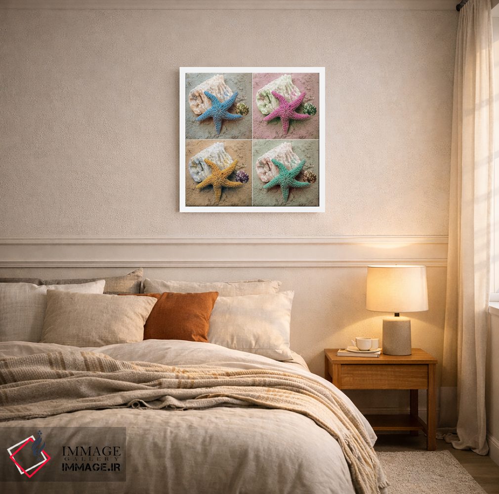 تابلو دکوراتیو ستاره دریایی رنگارنگ اثر کتی منسفیلد - D6W
