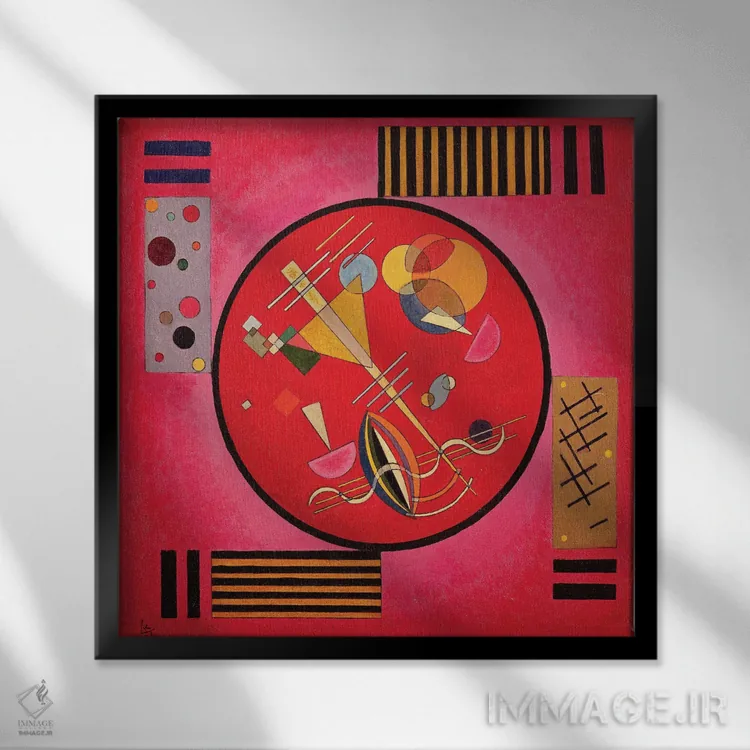 تابلو انتزاعی 1926,گفتگو، ۱۹۲۶ اثر واسیلی کانباورسکی - نمای قابدار مشکی