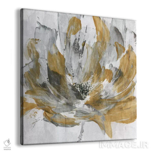 تابلو انتزاعی قدرت گل طلایی اثر کاترینا کراون - نمای پرسپکتیو محصول