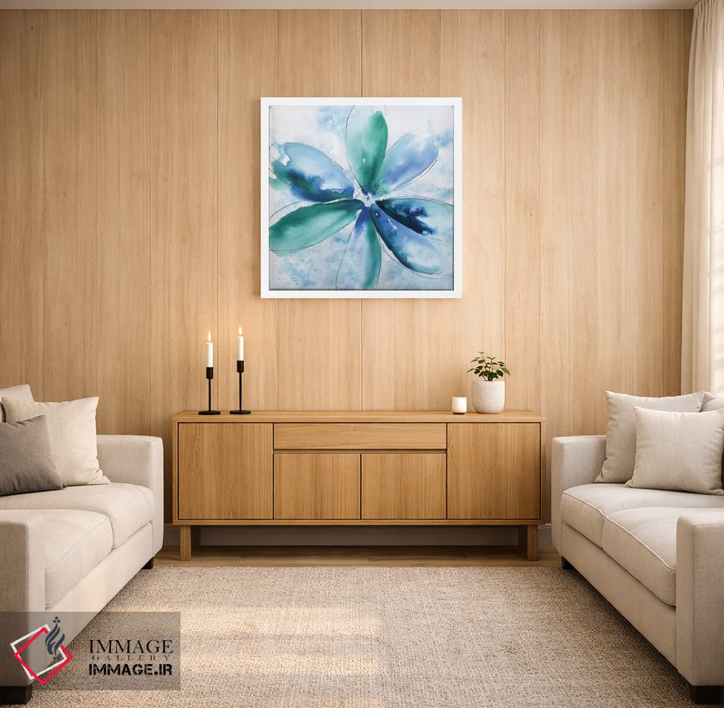 تابلو دکوراتیو آبی جسورانه شماره ۲ اثر کاترینا کراون - D2W