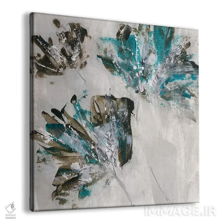 تابلو انتزاعی آزاد و بی دغدغه اثر کاترینا کراون - نمای پرسپکتیو محصول
