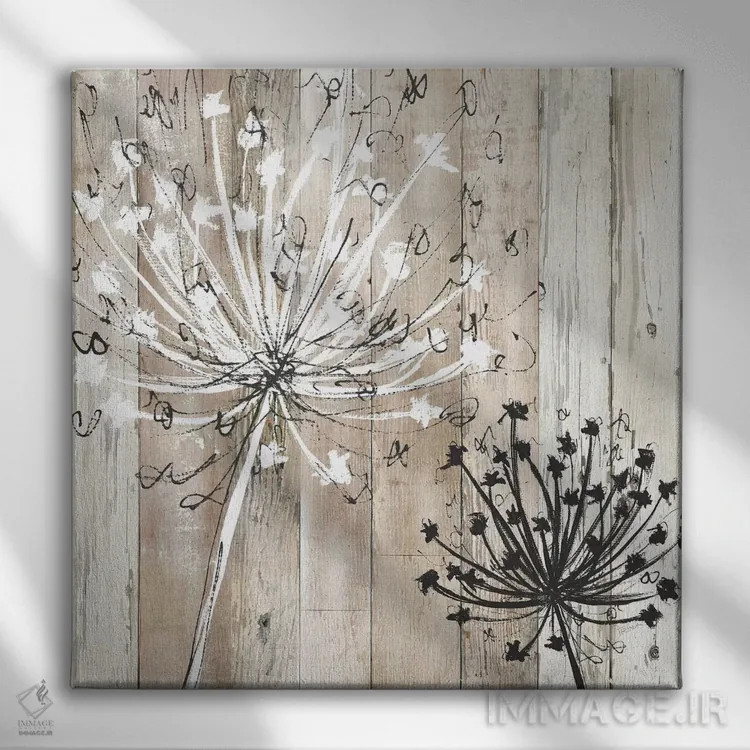 تابلو مدرن پر نرم خانه روستایی اثر کاترینا کراون - نمای روبهرو روی دیوار