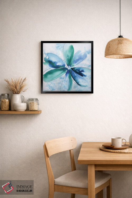 تابلو دکوراتیو آبی جسورانه شماره ۲ اثر کاترینا کراون - D6B