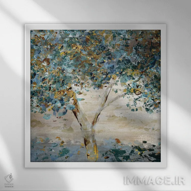 تابلو دکوراتیو شمه ای از گرگ و میش اثر کاترینا کراون - نمای قابدار سفید