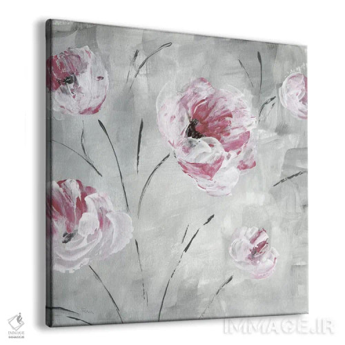 تابلو مدرن شکوفه سرخ گونه شماره ۲ اثر کاترینا کراون - نمای پرسپکتیو محصول