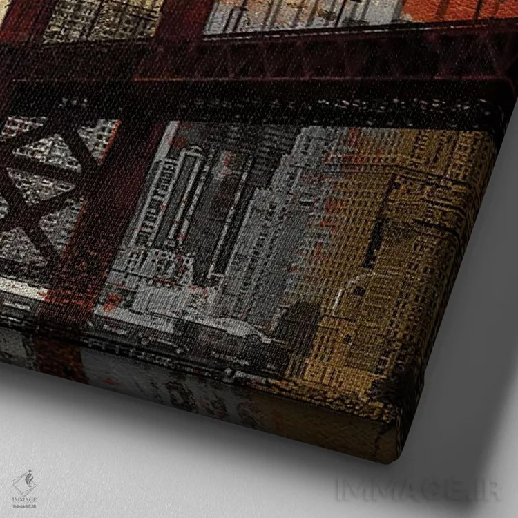 تابلو دکوراتیو پل بی اثر کاترینا کراون - نمای نزدیک بافت بوم