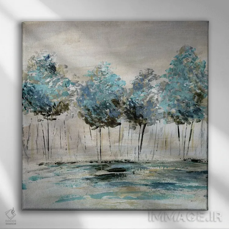 تابلو دکوراتیو رقص خطی اثر کاترینا کراون - نمای روبهرو روی دیوار