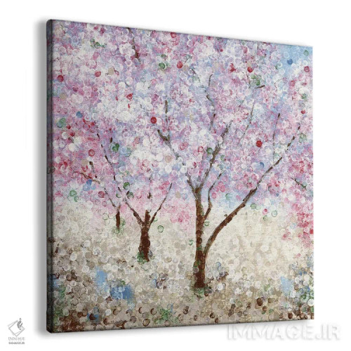 تابلو دکوراتیو جشنواره شکوفه های گیلاس شماره ۲ اثر کاترینا کراون - نمای پرسپکتیو محصول