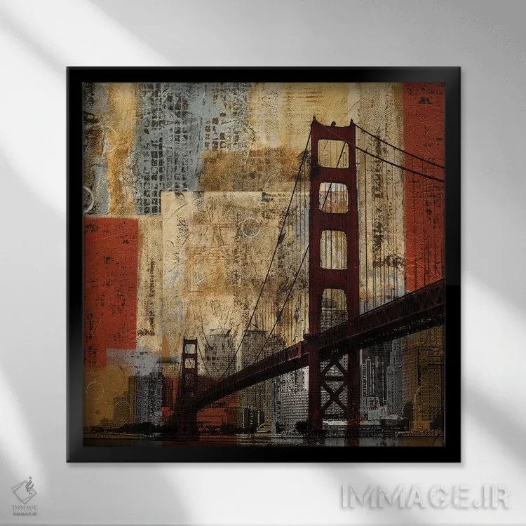 تابلو دکوراتیو پل بی اثر کاترینا کراون - نمای قابدار مشکی