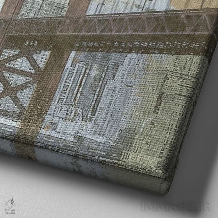 تابلو مدرن پل بی در نور ملایم اثر کاترینا کراون - نمای نزدیک بافت بوم