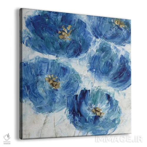 تابلو دکوراتیو خال گل های آبی اثر کاترینا کراون - نمای پرسپکتیو محصول