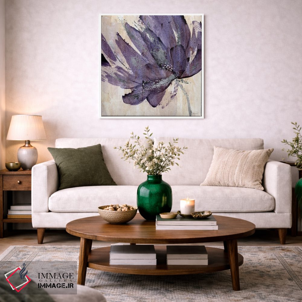 تابلو دکوراتیو گوهر بنفش اثر کاترینا کراون - D2W