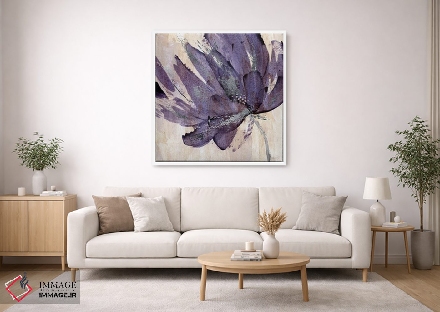 تابلو دکوراتیو گوهر بنفش اثر کاترینا کراون - D1W