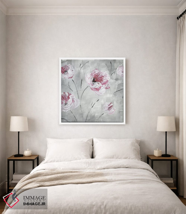 تابلو مدرن شکوفه سرخ گونه شماره ۲ اثر کاترینا کراون - D2W