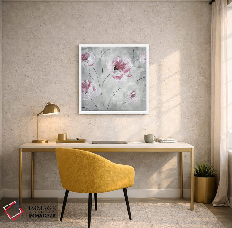 تابلو مدرن شکوفه سرخ گونه شماره ۲ اثر کاترینا کراون - D3W
