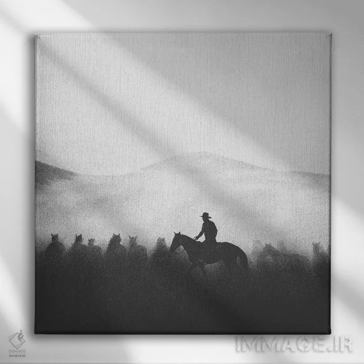 تابلو دکوراتیو محدوده طراحی اثر کاترینا کراون - نمای روبهرو روی دیوار