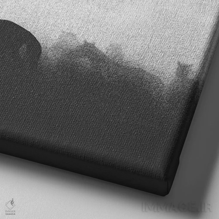 تابلو دکوراتیو محدوده طراحی اثر کاترینا کراون - نمای نزدیک بافت بوم