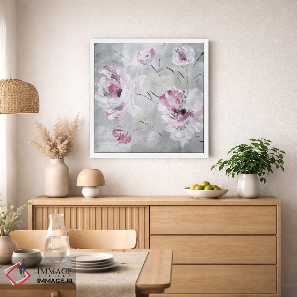 تابلو مدرن شکوفه سرخ گونه شماره ۱ اثر کاترینا کراون - D1W