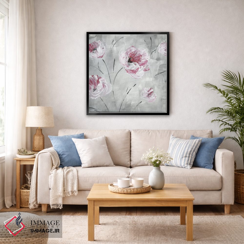 تابلو مدرن شکوفه سرخ گونه شماره ۲ اثر کاترینا کراون - D6B