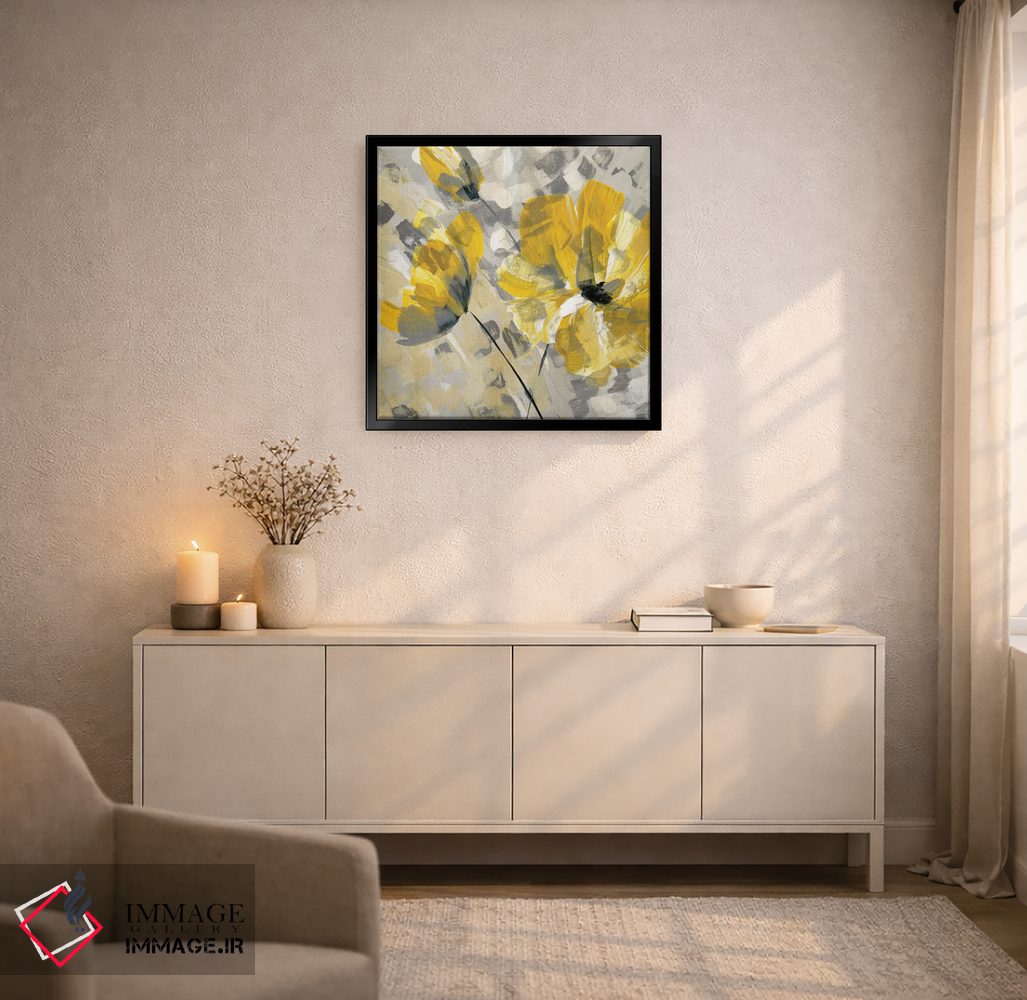 تابلو دکوراتیو شکوفه زرد شماره ۲ اثر کاترینا کراون - D5B