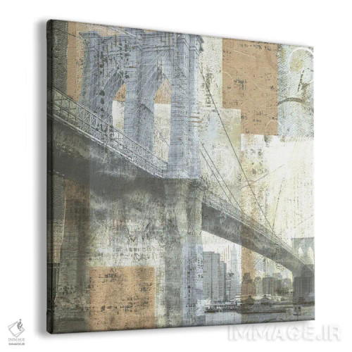 تابلو مدرن پل بروکلین در نور ملایم اثر کاترینا کراون - نمای پرسپکتیو محصول