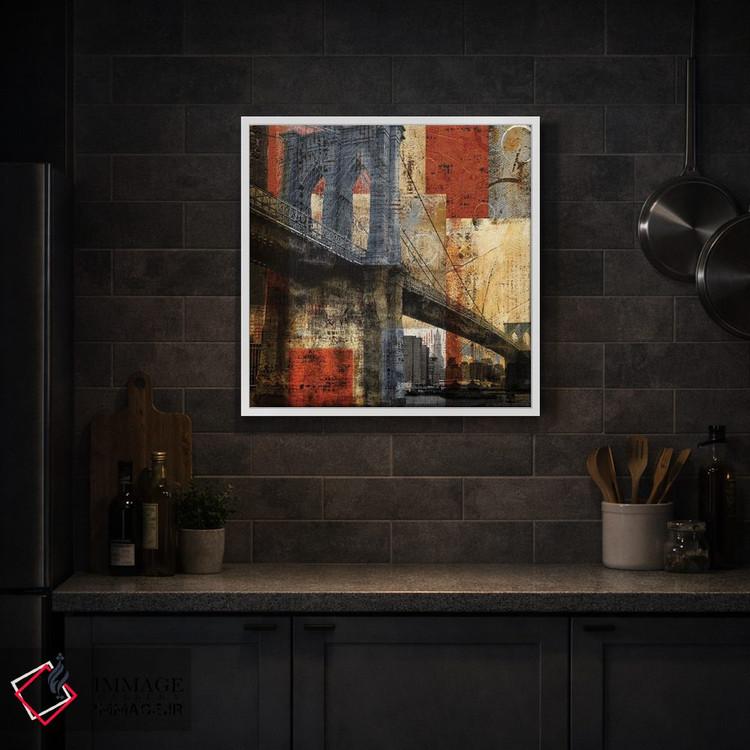 تابلو دکوراتیو پل بروکلین اثر کاترینا کراون - D2W