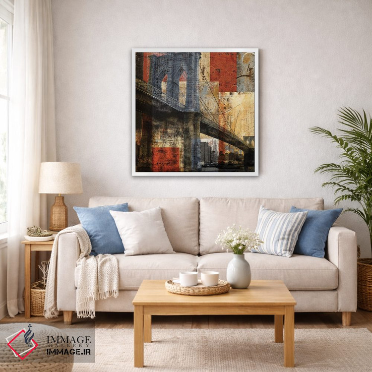 تابلو دکوراتیو پل بروکلین اثر کاترینا کراون - D4W