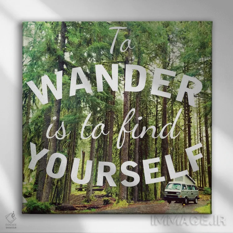تابلو دکوراتیو در جستجوی خود سرگردان اثر کالی ویلسون - نمای روبهرو روی دیوار