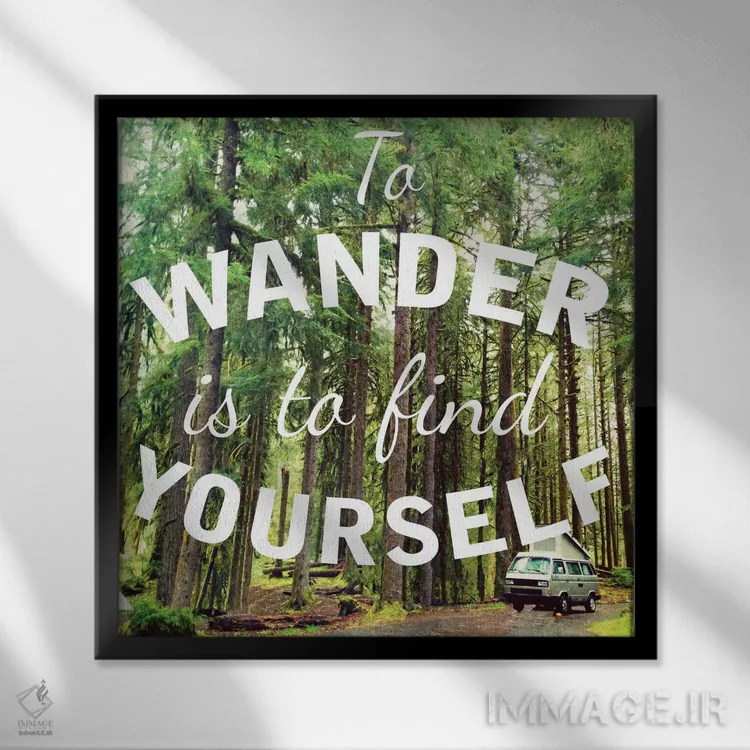 تابلو دکوراتیو در جستجوی خود سرگردان اثر کالی ویلسون - نمای قابدار مشکی