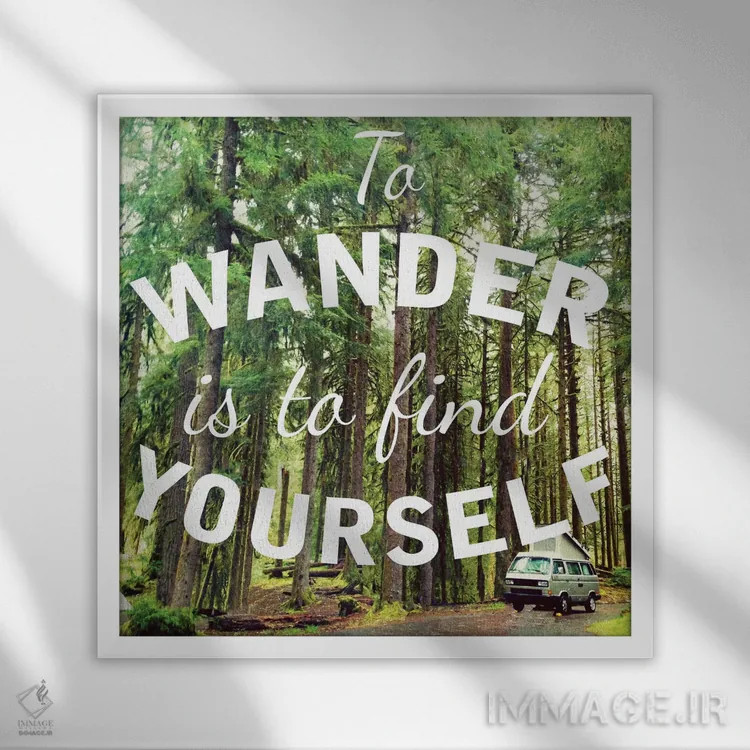 تابلو دکوراتیو در جستجوی خود سرگردان اثر کالی ویلسون - نمای قابدار سفید