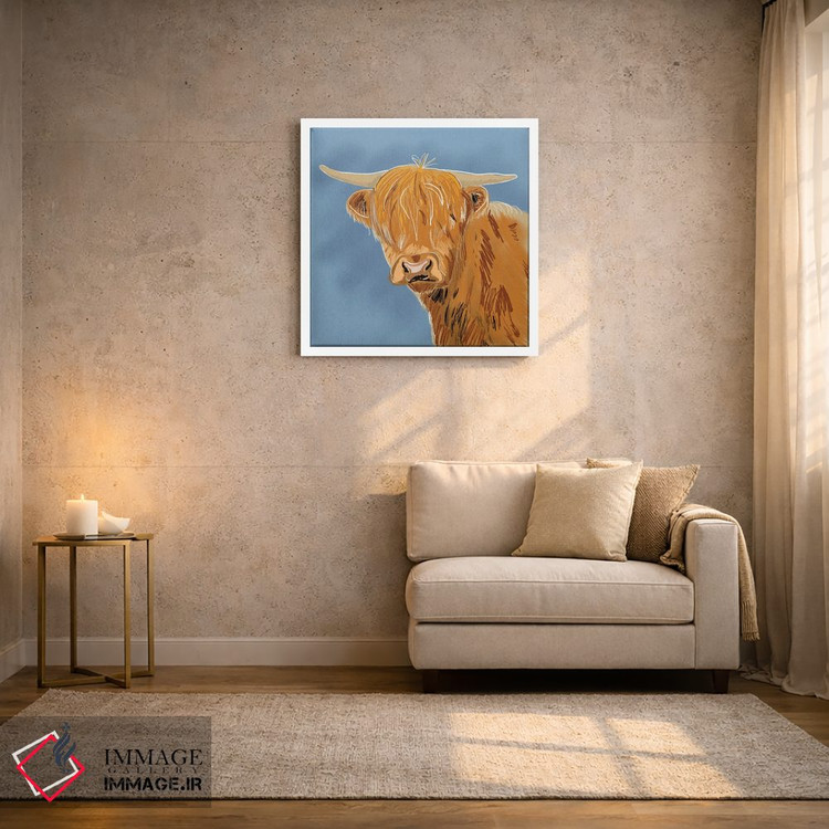 تابلو دکوراتیو گاو کوهستانی اثر کالی ویلسون - D1W