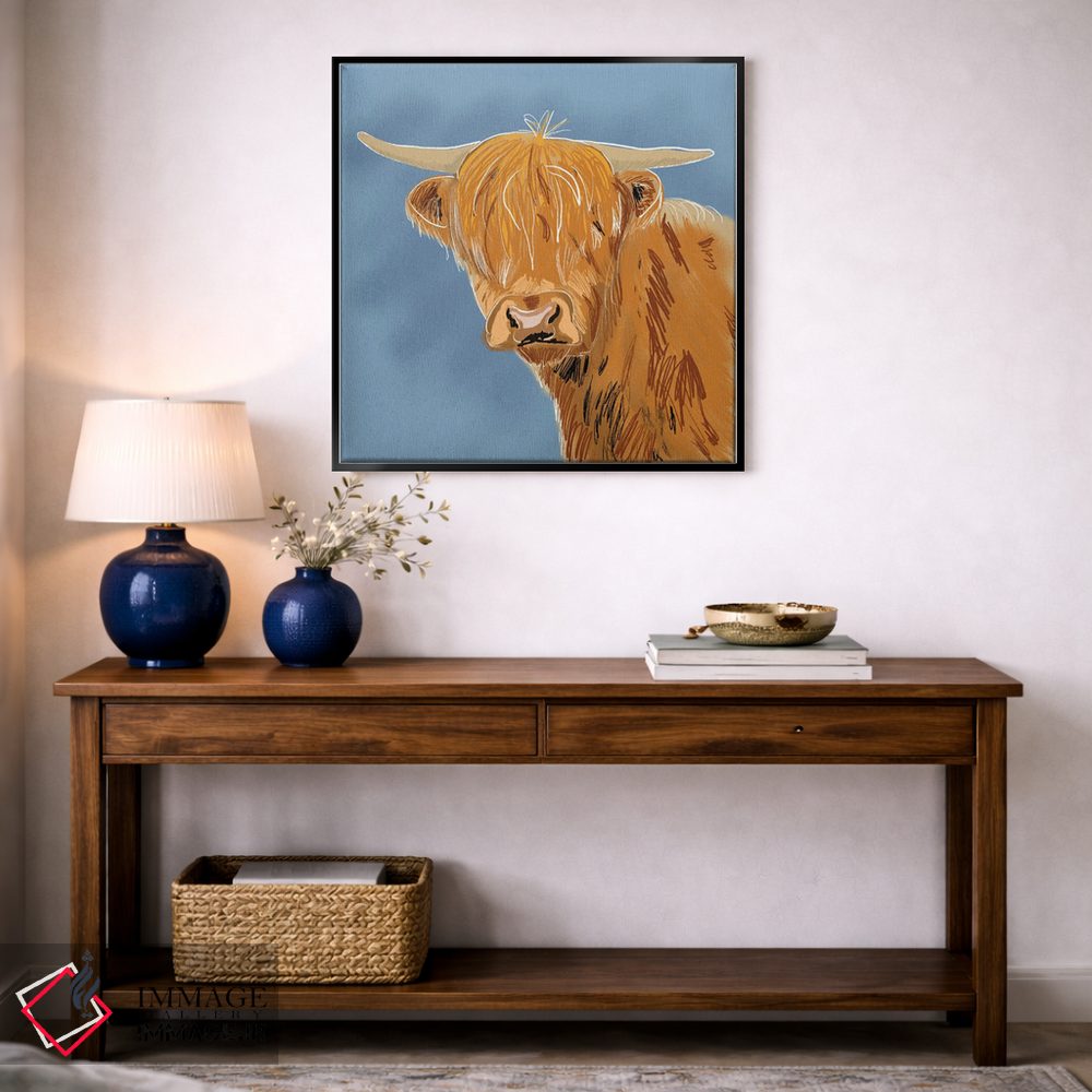 تابلو دکوراتیو گاو کوهستانی اثر کالی ویلسون - D4B