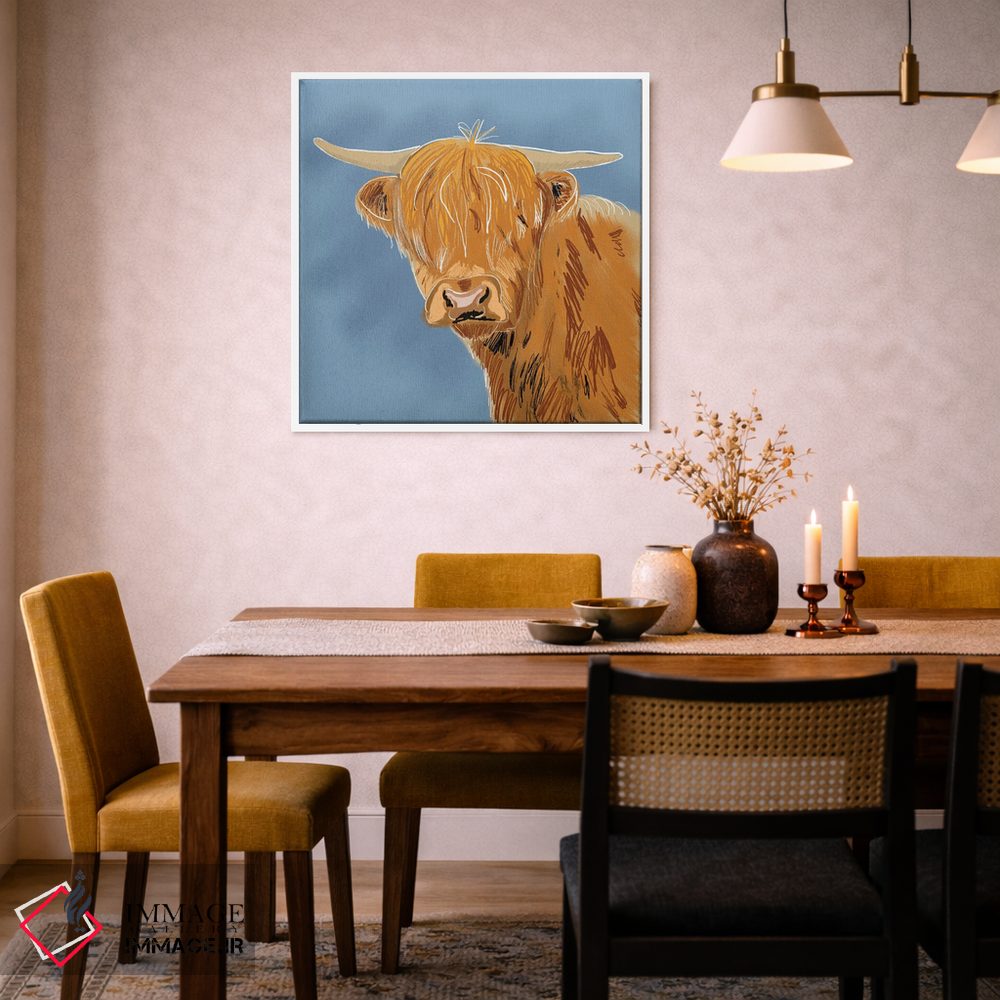 تابلو دکوراتیو گاو کوهستانی اثر کالی ویلسون - D5W