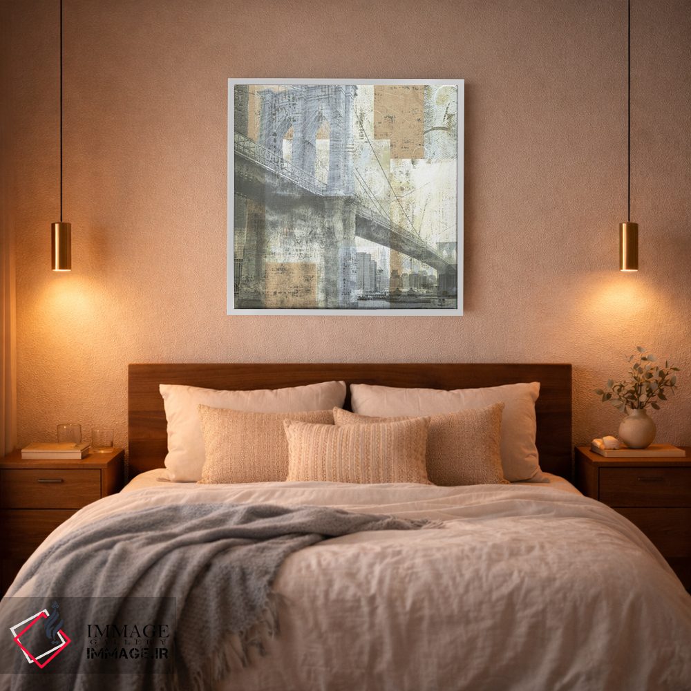 تابلو مدرن پل بروکلین در نور ملایم اثر کاترینا کراون - D3W