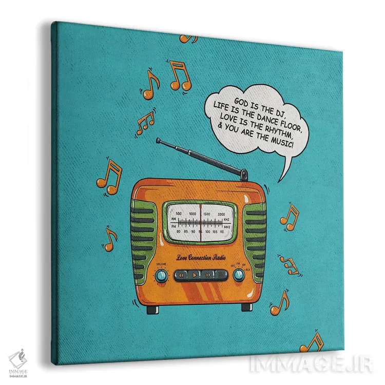 تابلو دکوراتیو خدا دی جی است اثر استر کی - نمای پرسپکتیو محصول