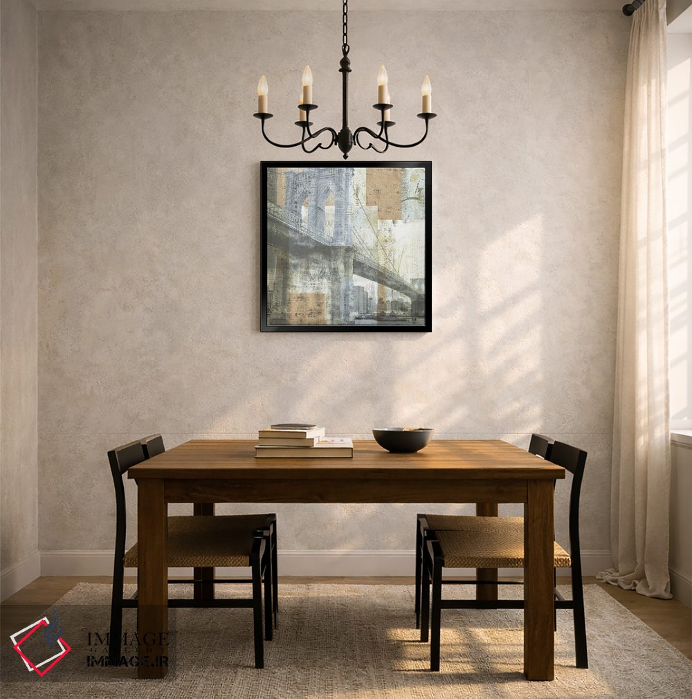 تابلو مدرن پل بروکلین در نور ملایم اثر کاترینا کراون - D6B