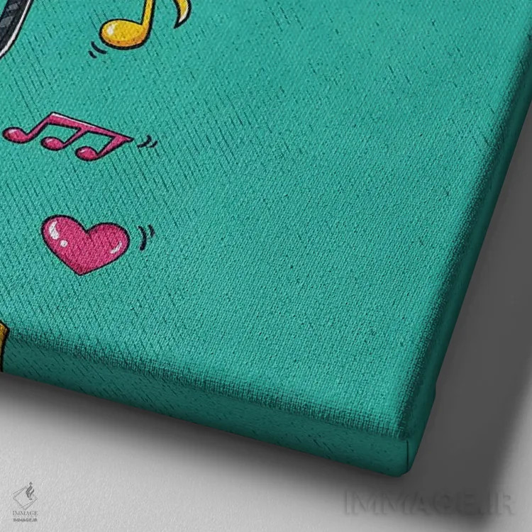 تابلو دکوراتیو خودت را ابراز کن اثر استر کی - نمای نزدیک بافت بوم