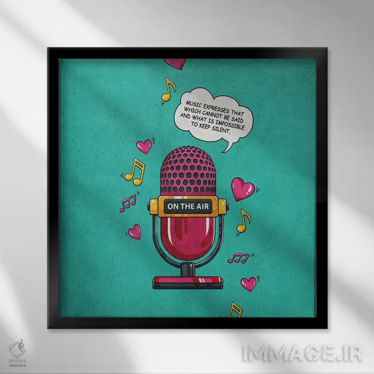 تابلو دکوراتیو خودت را ابراز کن اثر استر کی - نمای قابدار مشکی