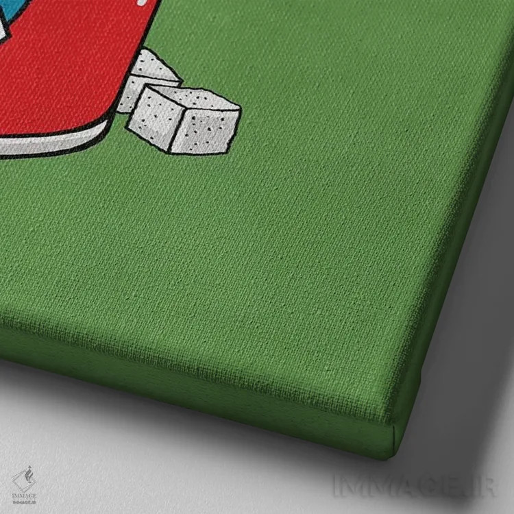 تابلو دکوراتیو من شکر خودم را دوست دارم اثر استر کی - نمای نزدیک بافت بوم