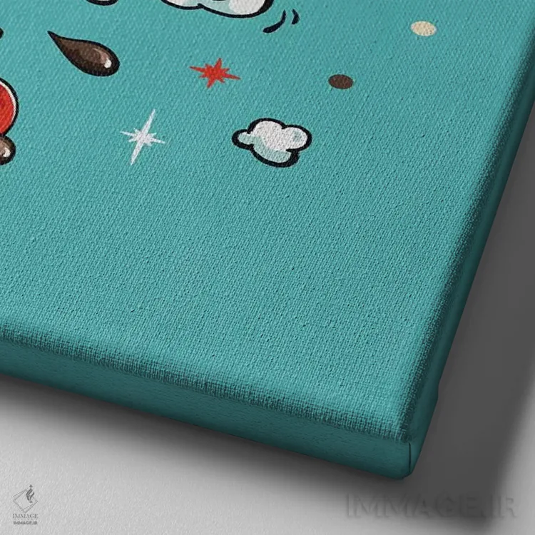 تابلو دکوراتیو داغ و بخاردار اثر استر کی - نمای نزدیک بافت بوم