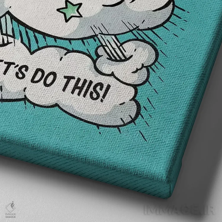 تابلو دکوراتیو آره اثر استر کی - نمای نزدیک بافت بوم