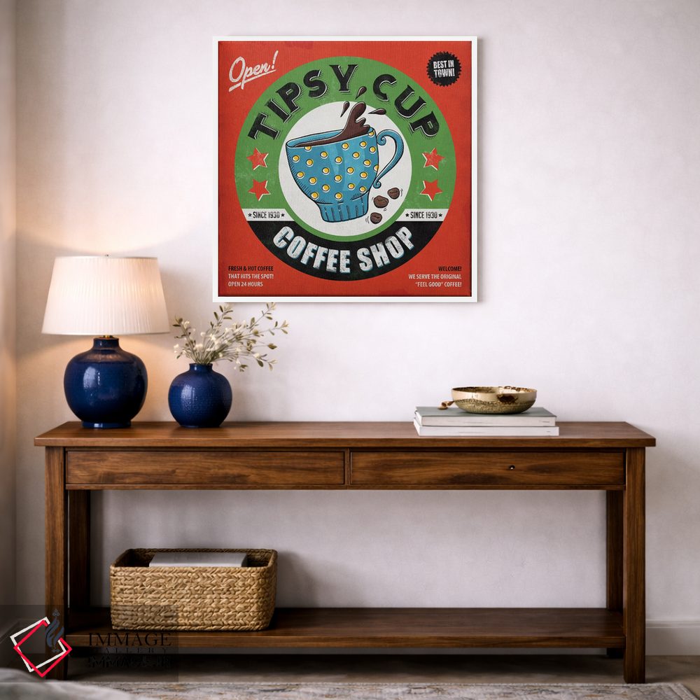 تابلو دکوراتیو فنجان سرخوش اثر استر کی - D3W