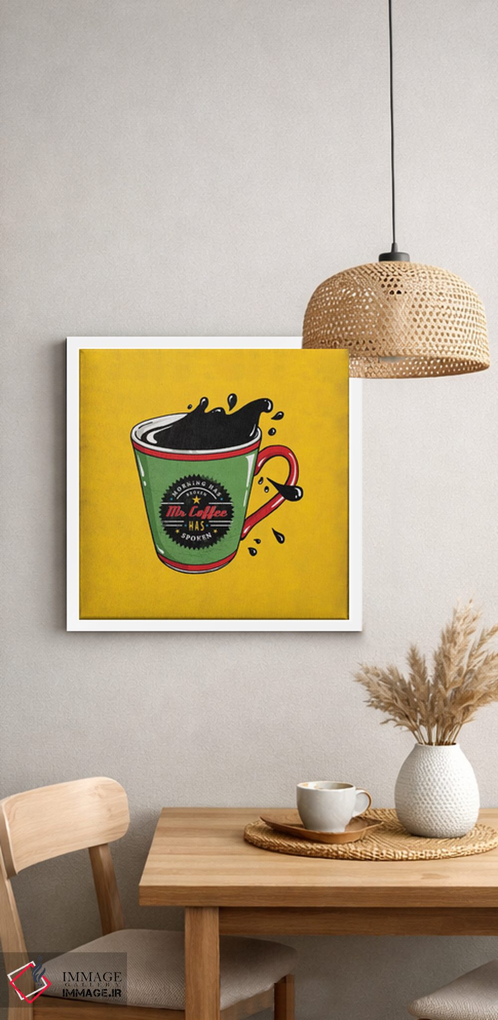 تابلو دکوراتیو آقای قهوه اثر استر کی - D2W