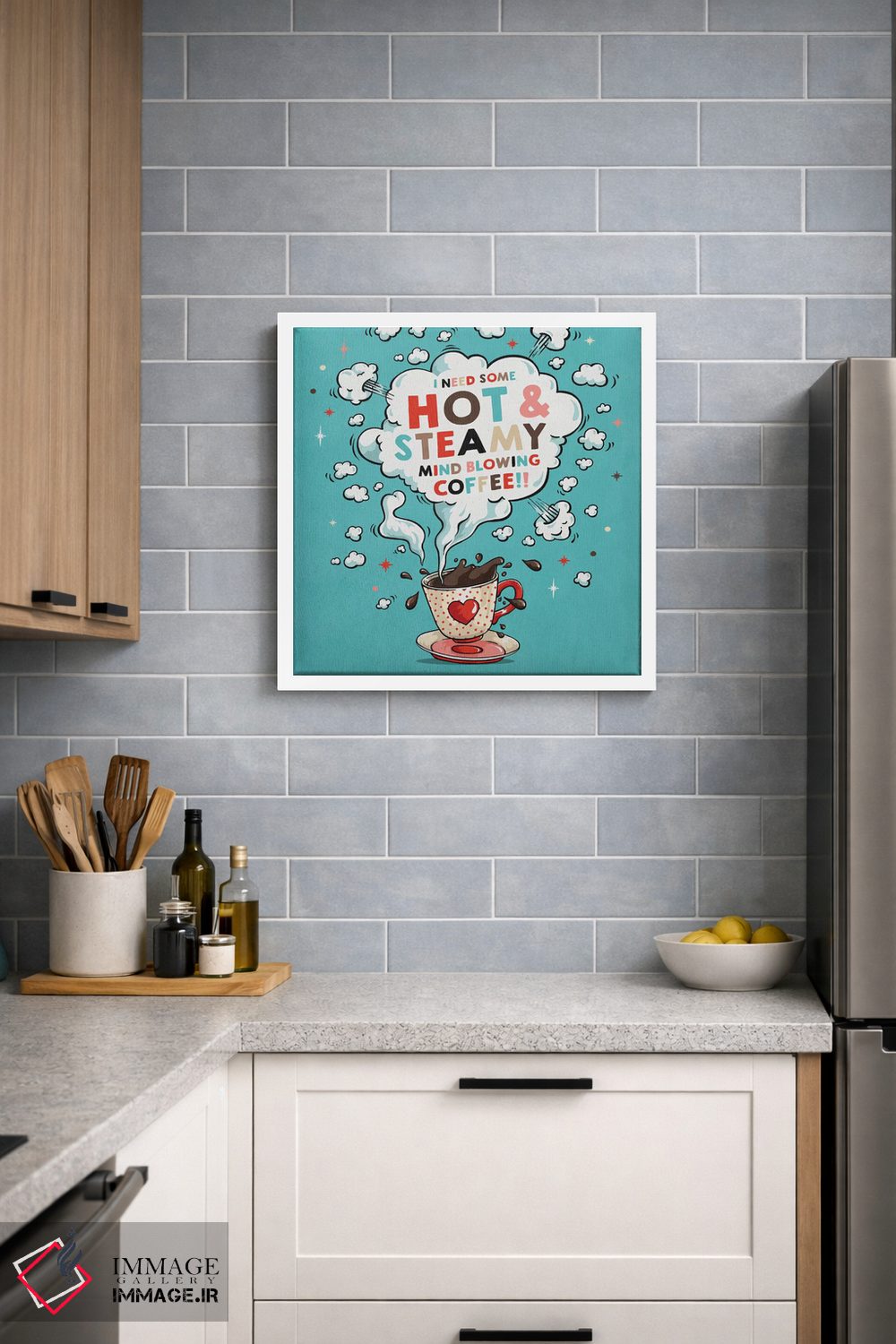 تابلو دکوراتیو داغ و بخاردار اثر استر کی - D4W