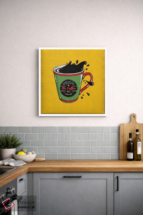 تابلو دکوراتیو آقای قهوه اثر استر کی - D3W