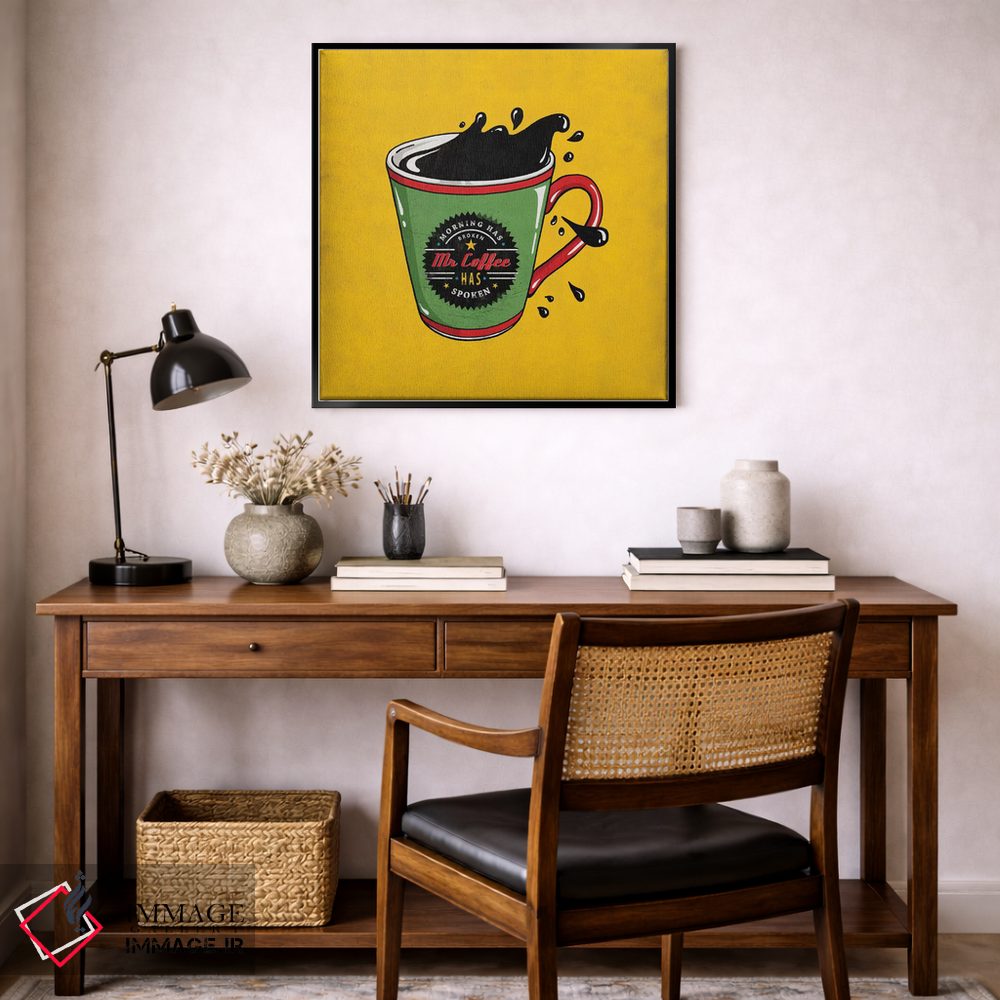 تابلو دکوراتیو آقای قهوه اثر استر کی - D6B