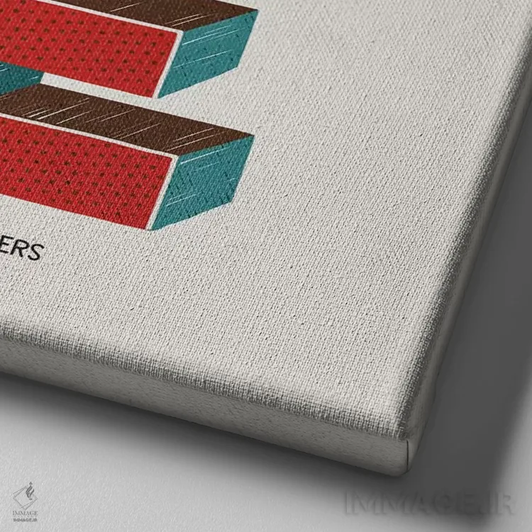 تابلو دکوراتیو عشق یعنی اثر استر کی - نمای نزدیک بافت بوم