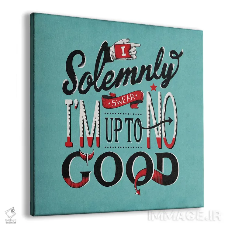 تابلو دکوراتیو در فکر شیطنت اثر استر کی - نمای پرسپکتیو محصول