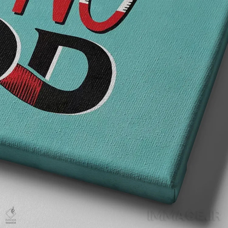 تابلو دکوراتیو در فکر شیطنت اثر استر کی - نمای نزدیک بافت بوم