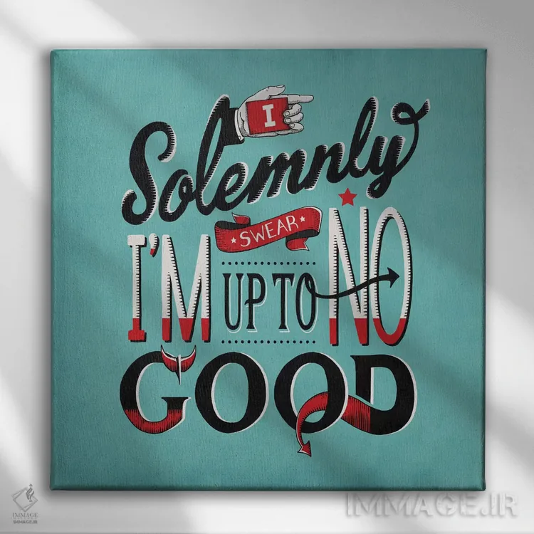 تابلو دکوراتیو در فکر شیطنت اثر استر کی - نمای روبهرو روی دیوار